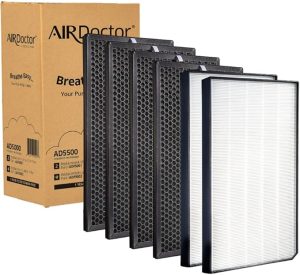 AIRDOCTOR AD5000 / AD5500 Genuine Filter Replacement - One Year Combo Pack Includes: Two (2) UltraHEPA Filters & Four (4) Premium Carbon/VOC Filters